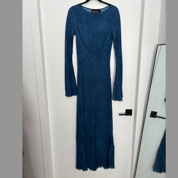 Réalisation Par Gia Dress in Denim, 100% Silk - Picture 5 of 5